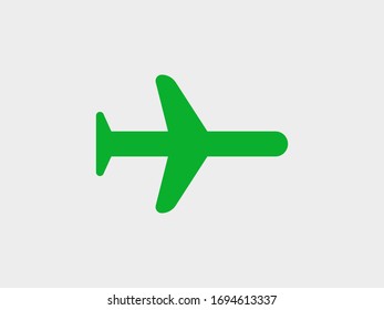 vector airplane icon, illustration of an airplane icon on a white background. Air passenger transport.The icon of the aircraft in the air