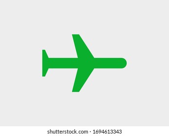 vector airplane icon, illustration of an airplane icon on a white background. Air passenger transport.The icon of the aircraft in the air