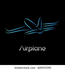 Vector airplane icon logo