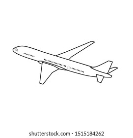 Vector airplane Icon. Plane symbol. Travel icon. Flat design. EPS 10.