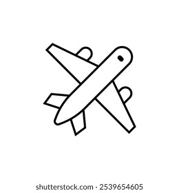 Vector Airplane Icon Symbol Isolated On White Background