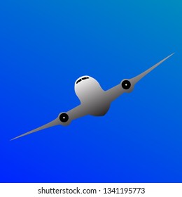 Vector airplane image. Plane in the sky icon. Premium quality airplane photo. Plane in the sky 
