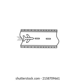 aterrizaje de avión vectorial en fondo blanco
