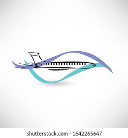 vector airplane logo, avition icon