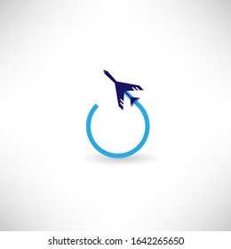 vector airplane logo, avition icon
