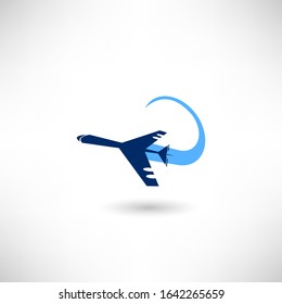 vector airplane logo, avition icon