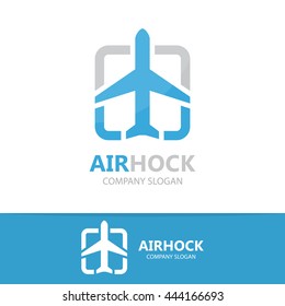 Vector airplane logo design