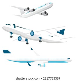 vector airplane modern vector illustration concept graphics