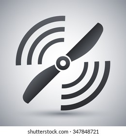 Vector airplane propeller icon