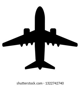 Vector airplane silhouette.