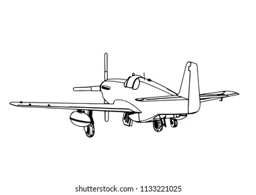 vector airplane sketch