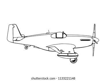 vector airplane sketch