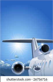 Vector airplane in the Sky. More vector airplanes see in my portfolio.