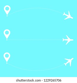 Vector Airplane with toute line. Travel illustration VECTOR ILLUSTRATION EPS10