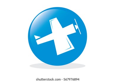 Vector Airplane and Travel. Aircraft, modern design depicting travel and transportation issues.