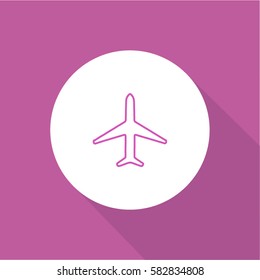 Vector airplane travel flat icon