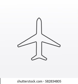 Vector airplane travel icon