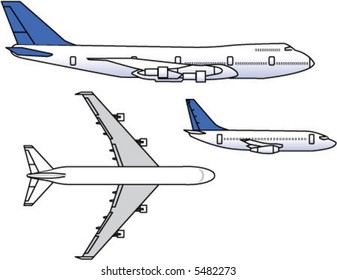 vector Airplanes of different makes illustration svg