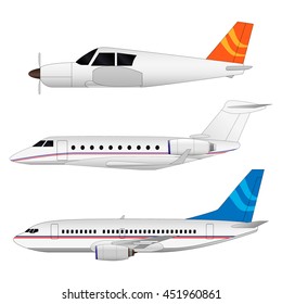 vector airplanes set