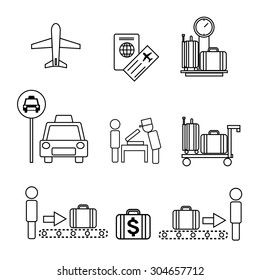 vector airport icons 