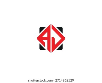 Logotipo de Vector AJ, letra AJ, diseño de logotipo de letra JA. Letra inicial JA en mayúscula con el logotipo del monograma.
