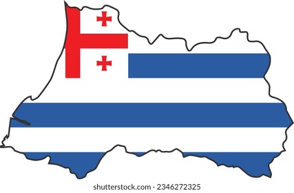 Vector Ajaria flag	logo vector