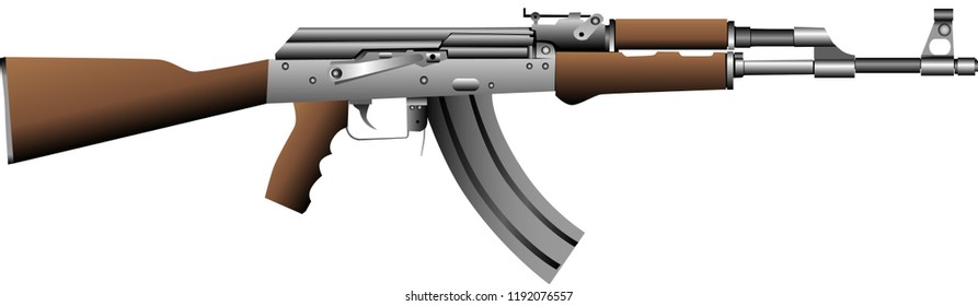Vector - AK47 Rifle Illustration