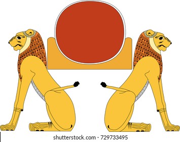 Vector Aker, an ancient Egyptian god of earth