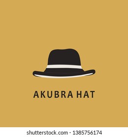 vector of akubra hat simple flat illustration