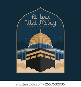 vector al isra wal miraj poster template