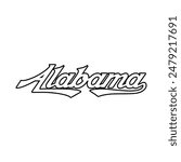 Vector Alabama text typography design for tshirt hoodie baseball cap jacket and other uses vector	
