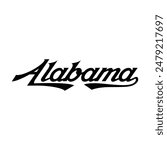 Vector Alabama text typography design for tshirt hoodie baseball cap jacket and other uses vector	
