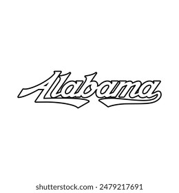 Vector Alabama text typography design for tshirt hoodie baseball cap jacket and other uses vector	
