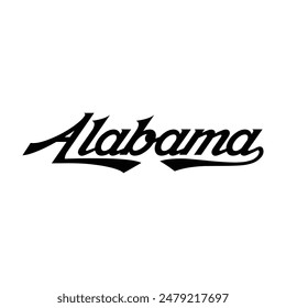 Vector Alabama text typography design for tshirt hoodie baseball cap jacket and other uses vector	
