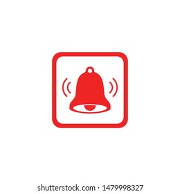 Vector Alarm bell logo icon template vector illustration design 