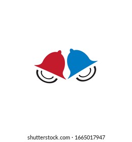 Vector Alarm bell logo icon template vector illustration design 