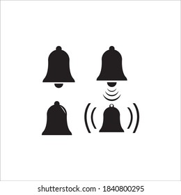 Vector Alarm bell logo icon template vector illustration design 
