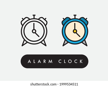 Vector Alarm clock analog icon illustration