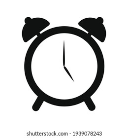 Vector alarm clock. Alarm clock continuous one line drawing minimalist design on white background. Sketch contour doodle black white illustration