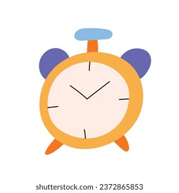 Vector alarm clock flat icon. wake up time. ringing alarm clock. morning time.