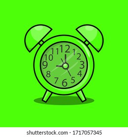 Icono de reloj de alarma del vector, ilustración de un reloj de alarma simple