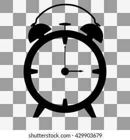 Vector Alarm clock icon on transparent