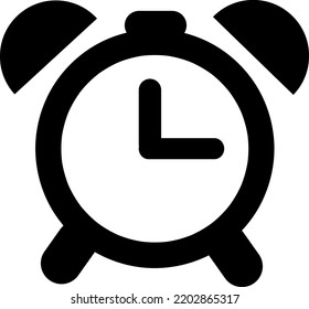 Vector Alarm Clock Icon Symbol on white background..eps