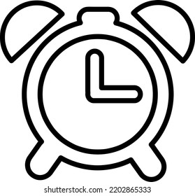 Vector Alarm Clock Icon Symbol on white background 