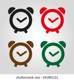 Vector Alarm Clock Icon Symbol