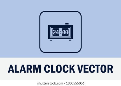 Vector of alarm clock isolated on pastel color background. For designer.