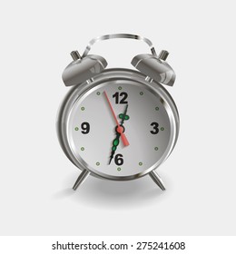 Vector alarm clock isolated on white for time design