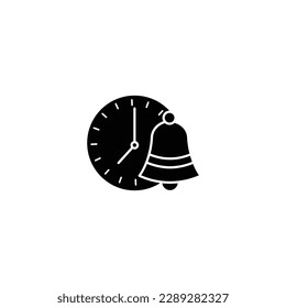 vector Alarm, time, clock, bell icon. Simple glyph,fill vector of icons for ui and ux, website or mobile application