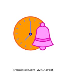 vector Alarm, time, clock, bell icon. flat vector of icons for ui and ux, website or mobile application