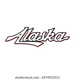 Vector Alaska diseño de tipografía de texto para camiseta con capucha chaqueta de gorra de béisbol y otros usos Vector	